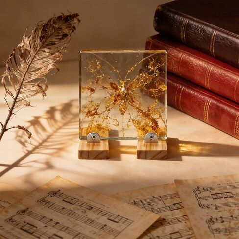 6 Pcs Stained Glass Stand, Wood Adjustable Glass Display Stands Easel for Art Creations, Ceramic Tiles, Plates, Pictures, Collectibles - Home, Office, Trade Show, Retail Display Holder in Saudi Arabia
