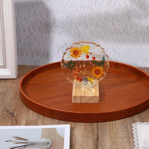6 Pcs Stained Glass Stand, Wood Adjustable Glass Display Stands Easel for Art Creations, Ceramic Tiles, Plates, Pictures, Collectibles - Home, Office, Trade Show, Retail Display Holder in Saudi Arabia