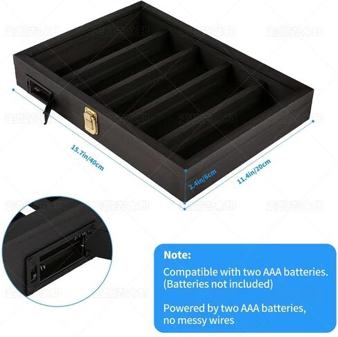 LED Challenge Coin Display Case 5 Layer Black Wood Military Coin Display Wall Mount Challenge Coin Holder Display for Police Navy and Armed Forces 16x12x3in in Saudi Arabia