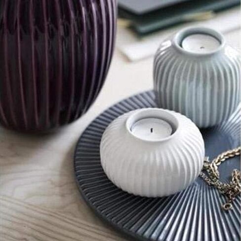 Kahler Hammershoi Tealight Holder | White Porcelain | 3.9 Inch in Saudi Arabia