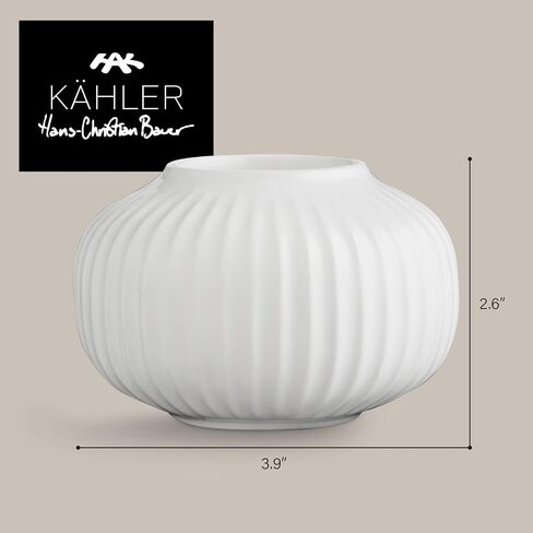 Kahler Hammershoi Tealight Holder | White Porcelain | 3.9 Inch in Saudi Arabia