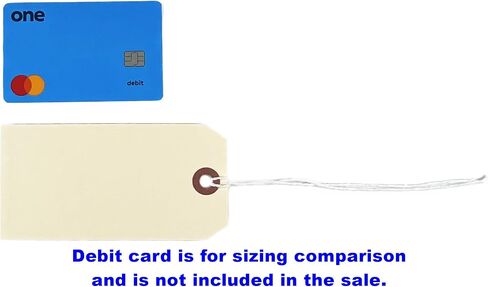 100 Tags 4 3/4" x 2 3/8" Size 5 Manilla Inventory Shipping Hang Tag with String by Gitway in Kuwait