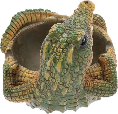 Green Crocodile Fujima Ashtray – Fun Resin Animal Ashtray, Durable & Easy to Clean, Unique Decorative Accent for Home, Patio, or Lounge in Saudi Arabia