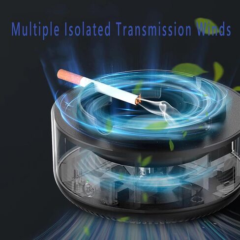 2 in 1 Multifunctional Smokeless Ashtray,Air Purifier Ashtray with Filter, Best for Home Car or Office (White) in Kuwait
