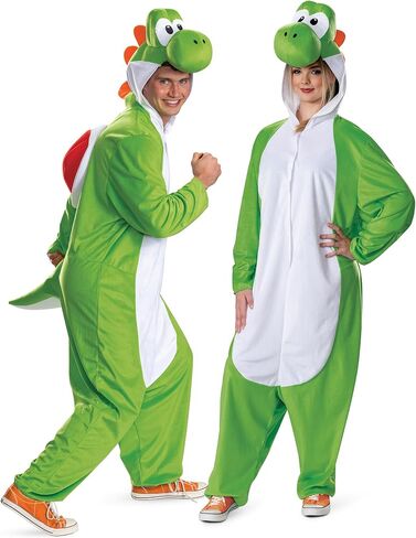 Super Mario Yoshi Costume for Adults, Official Nintendo Yoshi Hooded Jumpsuit in Saudi Arabia