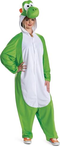 Super Mario Yoshi Costume for Adults, Official Nintendo Yoshi Hooded Jumpsuit in Saudi Arabia