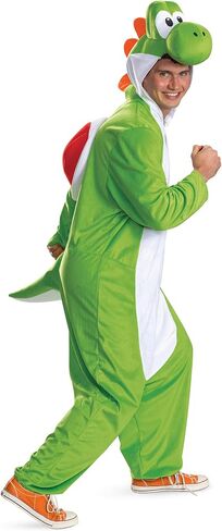 Super Mario Yoshi Costume for Adults, Official Nintendo Yoshi Hooded Jumpsuit in Saudi Arabia