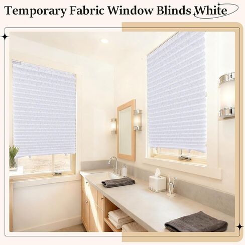 2 Pack PP Non-Woven Fabric Shades for Window, with Phoenix Tail Pattern, No Drill No Tools Cordless Light Filtering Blinds with Clips, 36" W X 72" L, Cut to Size, Adhesive Pleated Blinds in Saudi Arabia