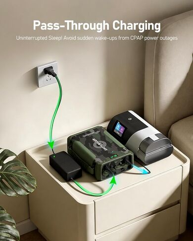 EASYLONGER ES960 PRO CPAP Battery Pack 297.6Wh High Capacity CPAP Power Supply for Camping, Portable Power Station for ResMed AirSense 11/10, AirCurve 11/10, AirMini, Luna TravelPAP, DreamStation in Saudi Arabia