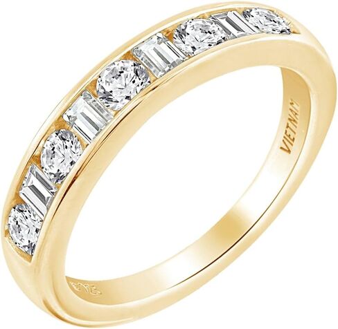 DIAMONBLISS Mixed cut Eternity Ring| Embellished with Swarovski® Zirconia| 1 cttw in Saudi Arabia