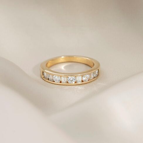 DIAMONBLISS Mixed cut Eternity Ring| Embellished with Swarovski® Zirconia| 1 cttw in Saudi Arabia