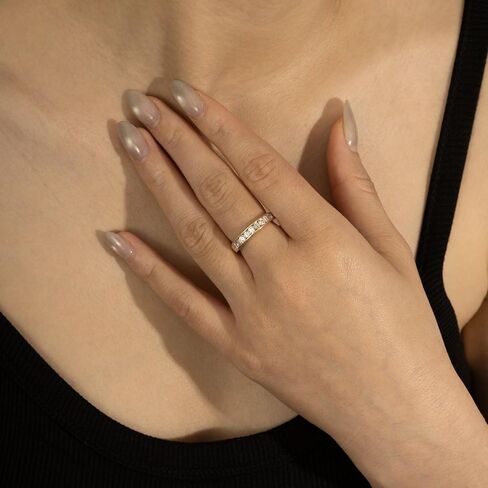 DIAMONBLISS Mixed cut Eternity Ring| Embellished with Swarovski® Zirconia| 1 cttw in Saudi Arabia