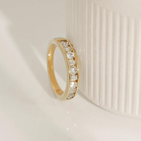 DIAMONBLISS Mixed cut Eternity Ring| Embellished with Swarovski® Zirconia| 1 cttw in Saudi Arabia
