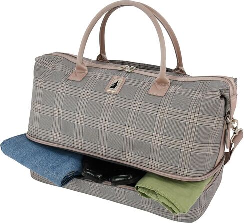 London Fog Brentwood IV 20" Drop Bottom Duffel, Rose Charcoal in Kuwait