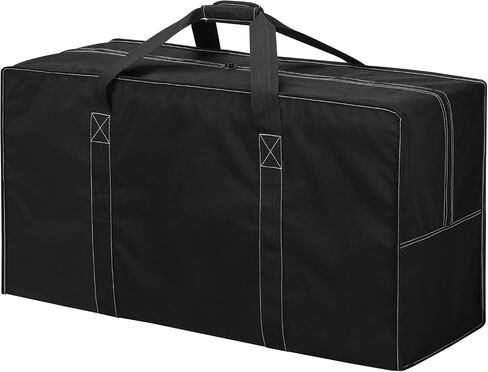 iFARADAY 130L Extra Large Travel Duffle Bag - Heavy Duty Water Resistant Luggage for Camping, Sports & Moving - 35 inch Foldable Gear Bag (Black) in Saudi Arabia