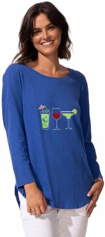 Escape by Habitat Women's Cocktails High Low Tee - 52104 in Kuwait