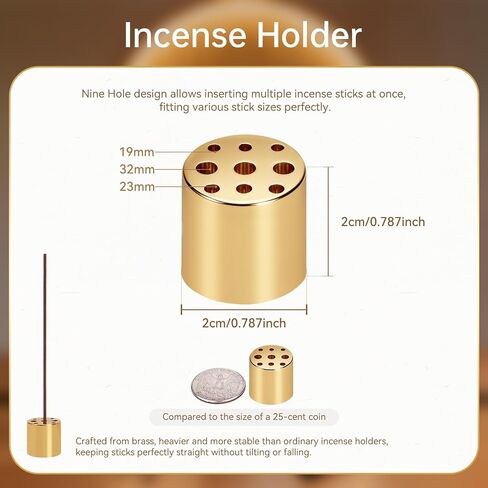 Ceramic Lotus Incense Burner with Brass Stand & Incense Sticks, Ash Catcher Bowl for Meditation Yoga Relaxation, Decorative Incense Holder for Home（White in Saudi Arabia