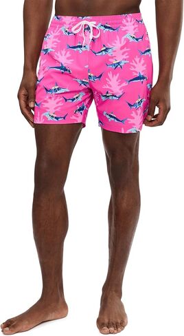 Chubbies The Great Pink Sharks 5.5" (Classic Lined Swim Trunks) in Kuwait