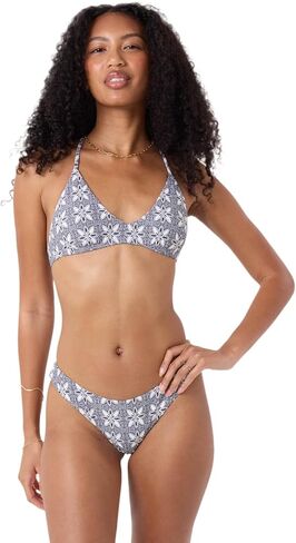 Roxy Women's Athletic Triangle Top & Cheeky Scoop Bottom Bikini Set – Quick-Dry, UPF 50+, Adjustable, Supportive in Kuwait