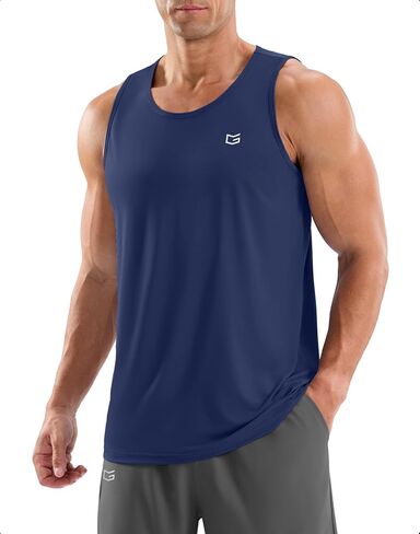 G Gradual Men's Workout Tank Tops Sleeveless Muscle Shirts Summer UPF 50+ Quick Dry Shirts for Men Athletic Running Gym(Dark Blue,2XL) in Saudi Arabia