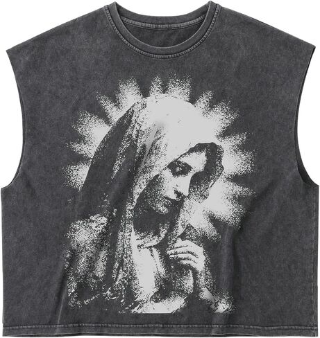 Men's Graphic Tank Top Muscle Sleeveless Tee Vintage Y2K T-Shirt Gothic Grunge Gym Vest Summer Crop Top in Saudi Arabia