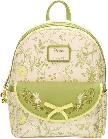 حقيبة ظهر صغيرة مطبوع عليها زهور من Loungefly Disney Peter Pan Tinker Bell - BoxLunch حصريًا باللون الأخضر in Kuwait