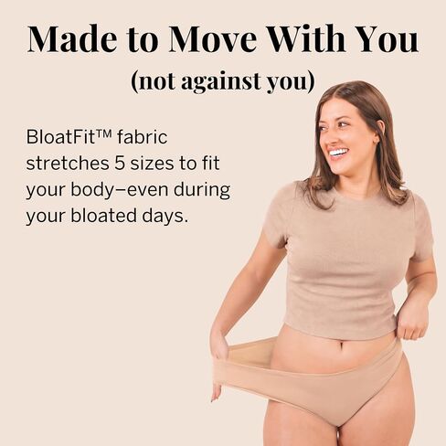 Pixie Organic Cotton Gusset Period Underwear – Best Leakproof Panties with BloatFit™ Technology – Ultra Soft Nude in Saudi Arabia