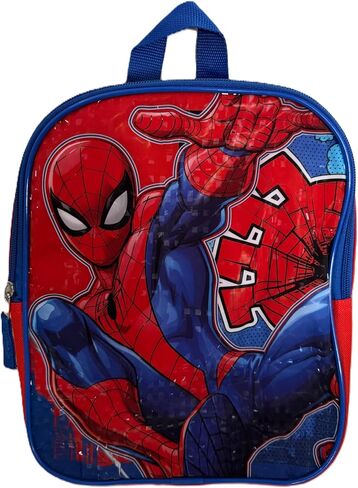 Fast Forward Spiderman 10 Inch Small Mini Backpack for Boys, Lightweight Toddler Backpack for School, Travel & Preschool, Red Blue Superhero Bag in Kuwait