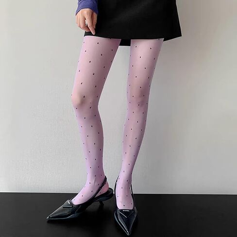 Benefeet Sox Womens Sheer Tights High Waist Sexy Lace Pantyhose Polka Dot Pattern Transparent Stockings in Kuwait