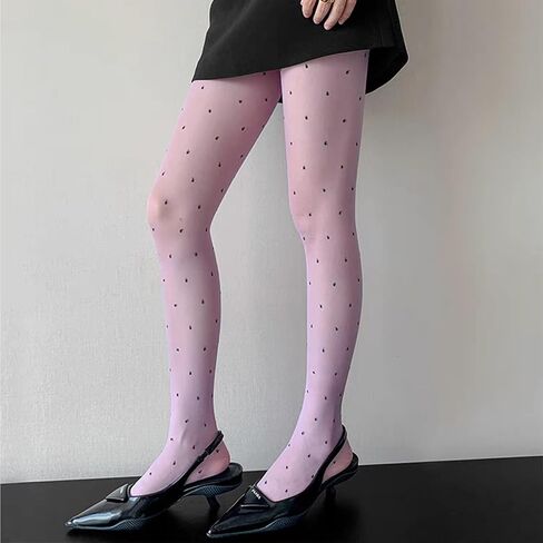 Benefeet Sox Womens Sheer Tights High Waist Sexy Lace Pantyhose Polka Dot Pattern Transparent Stockings in Kuwait