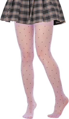 Benefeet Sox Womens Sheer Tights High Waist Sexy Lace Pantyhose Polka Dot Pattern Transparent Stockings in Kuwait