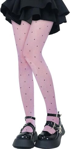 Benefeet Sox Womens Sheer Tights High Waist Sexy Lace Pantyhose Polka Dot Pattern Transparent Stockings in Kuwait