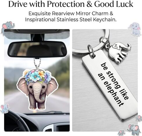 Elephant Gifts for Women - 6pcs Elephant Gift with Soft Novelty Socks, Animal Lover Gift for Daughter, Mom,Friends, Sister, Wife in Saudi Arabia
