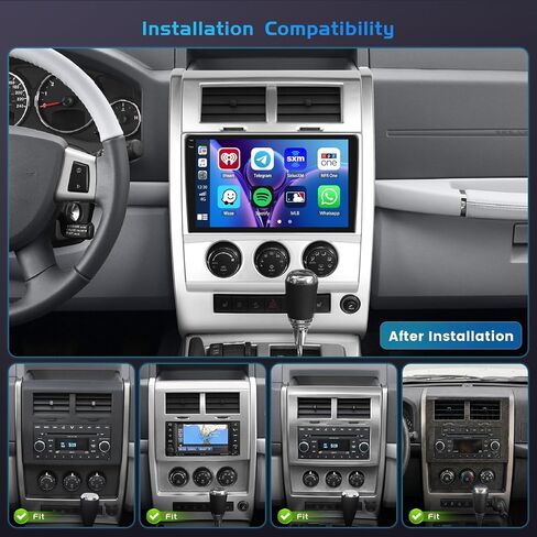 2+64G Android 13 CarPlay Car Stereo Radio for Jeep Liberty Arctic 2008-2013 (LHD), 10.1'' HD Touch Screen Compatible with Android Auto, AHD Backup Camera, Mirror Link, GPS, WiFi, FM RDS in Saudi Arabia