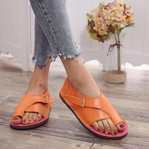 Comfy Split Toe Walking Sandals Bunion Corrector for Women Big Toe, Summer Outdoor Sandals for Women Bunion Relief in Kuwait