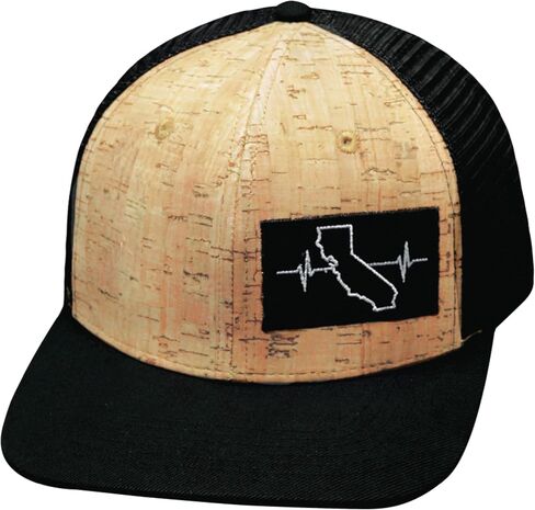 California Hat - Baseball Hat Fit - Cork - Black - Trucker Mesh in Saudi Arabia