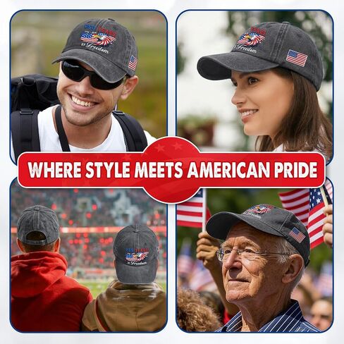 United States 250th Anniversary Hat - Adjustable Embroidered Eagles Hats for Men Women, 250 Anniversary USA Retro Washed Baseball Cap, 4th of July, Fathers Day, Patriotic for Dad, Grandpa, Husband in Kuwait