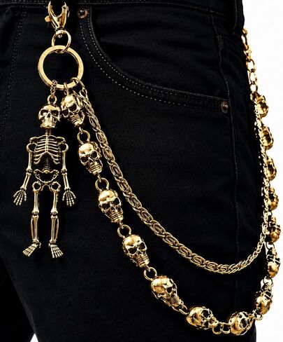 Wallet Chain -Chains for Pants Jeans Purse Bag, Punk Gothic Style，Suitable for Parties/Stage Performances/Everyday Wear, emo Y2K Goth Accessories in Saudi Arabia
