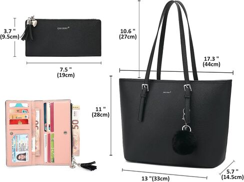 TANTOMI Tote Bags for Women, Handbags and Womens Purses Shoulder Purse Set for Travel Work in Saudi Arabia