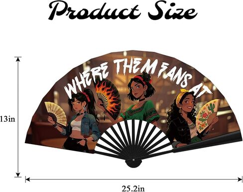 Western Cowgirl Hand Fan for Line Dancing, Where Them Fans at Clack Fan, Boots On The Ground Hand Fans, Hand Fans for Women Foldable, Large Giant Festival Folding Fans (26IN) in Saudi Arabia
