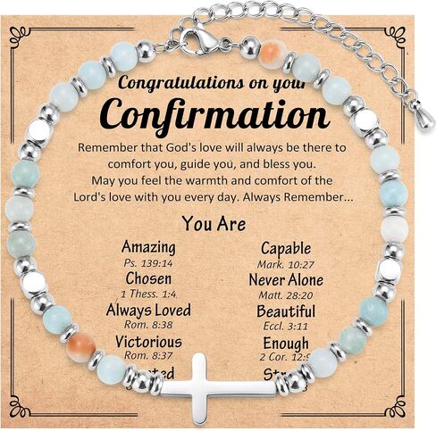 Christian Cross Bracelet for Girls Women, Easter Basket Stuffers, First Communion Confirmation Baptism Christmas Birthday Gifts for Teen Girls Women in Saudi Arabia