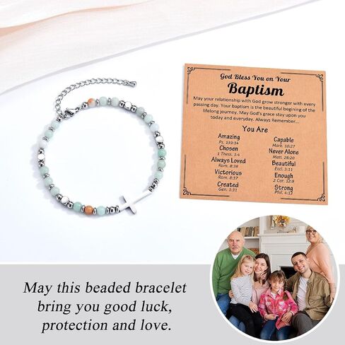 Christian Cross Bracelet for Girls Women, Easter Basket Stuffers, First Communion Confirmation Baptism Christmas Birthday Gifts for Teen Girls Women in Kuwait