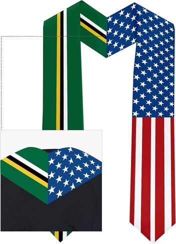 2026 Dominica Flag and USA Flag Graduation Stole Graduation Sash Class of 2026 Graduation Scarf for International Student (Baccalaureate Gown and Hat Not Included) in Saudi Arabia