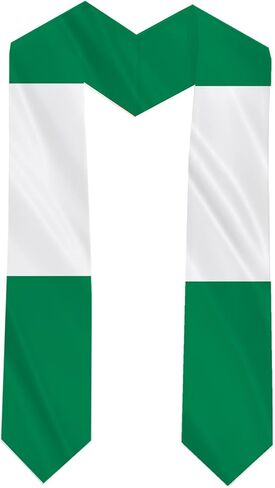 Nigeria Country Flag Graduation Stole Sash Double-Layer Ceremonial Scarf in Saudi Arabia