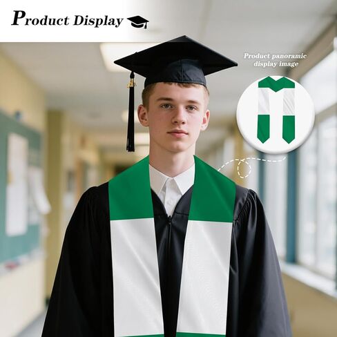 Nigeria Country Flag Graduation Stole Sash Double-Layer Ceremonial Scarf in Saudi Arabia