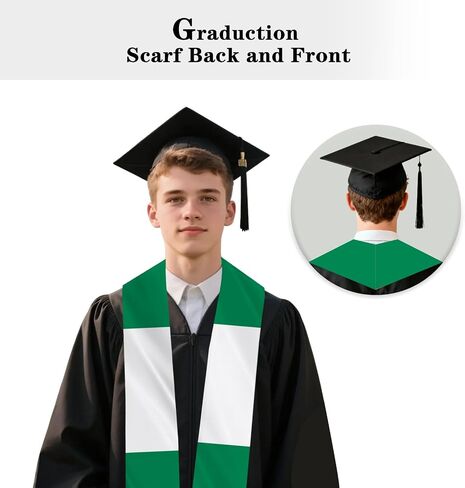 Nigeria Country Flag Graduation Stole Sash Double-Layer Ceremonial Scarf in Saudi Arabia