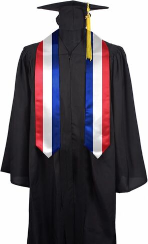 Flag Graduation Stole Sash, Flag Graduation Shawl Sash Stole Wraps Scarf For International Study Pride Women Men (France) in Saudi Arabia