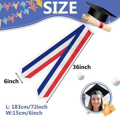 Flag Graduation Stole Sash, Flag Graduation Shawl Sash Stole Wraps Scarf For International Study Pride Women Men (France) in Saudi Arabia