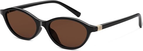 Retro Oval Sunglasses for Women,90s Small Cat Eye Vintage Y2K Sunnies, Trendy Designer UV Protection Sun Glasses in Saudi Arabia