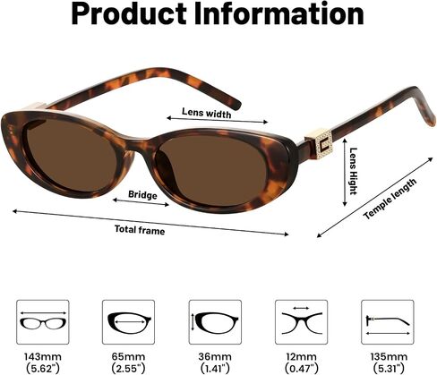 Retro Oval Cat Eye Sunglasses for Women Trendy Narrow Small Oval Sun Glasses 90s Vintage Shades in Saudi Arabia